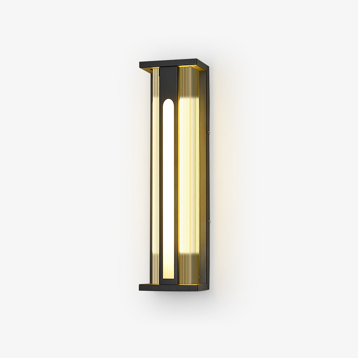 Modern Black Outdoor Wall Light – Solar Sconce for Porch