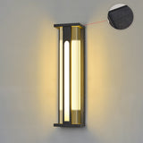 Modern Black Outdoor Wall Light – Solar Sconce for Porch