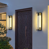 Modern Black Outdoor Wall Light – Solar Sconce for Porch