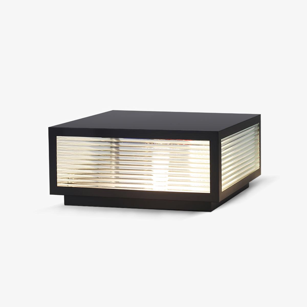 Modern Black Garden Light – Low Post Light for Patio