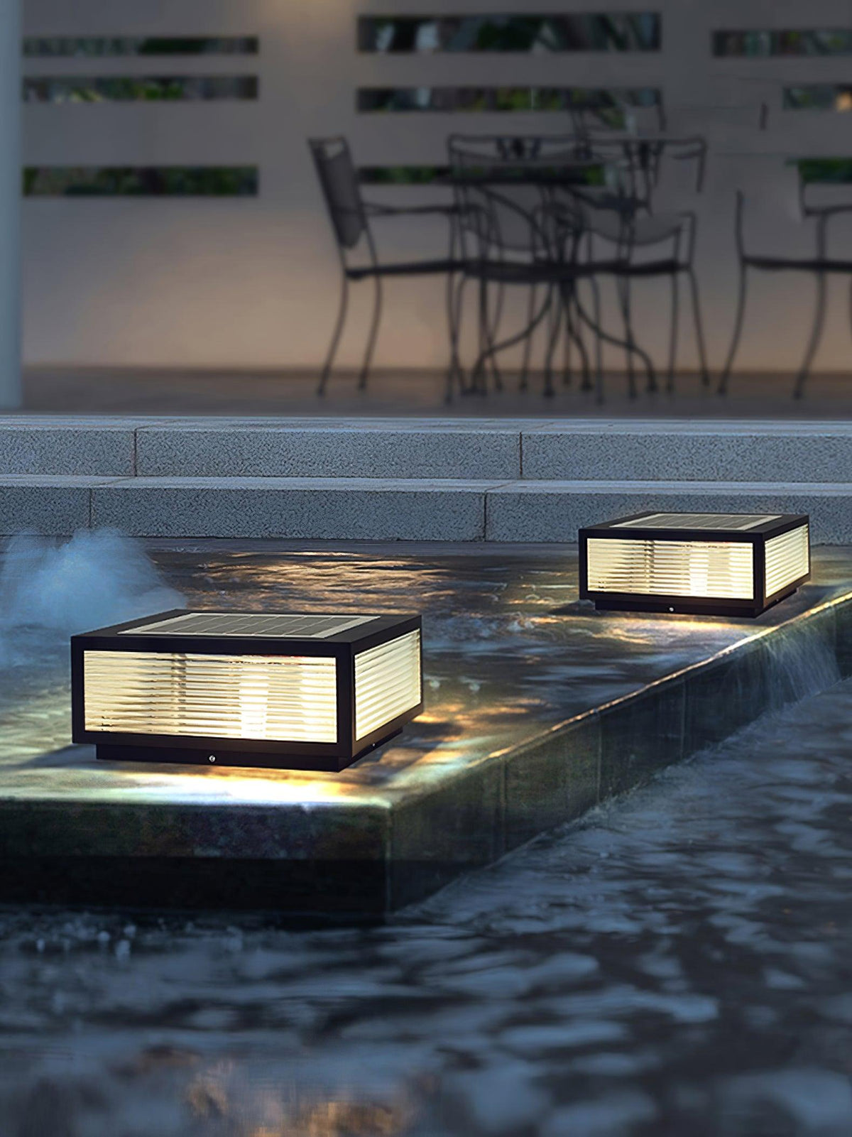Modern Black Garden Light – Low Post Light for Patio