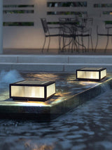 Modern Black Garden Light – Low Post Light for Patio