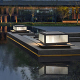 Modern Black Garden Light – Low Post Light for Patio
