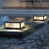 Modern Black Garden Light – Low Post Light for Patio