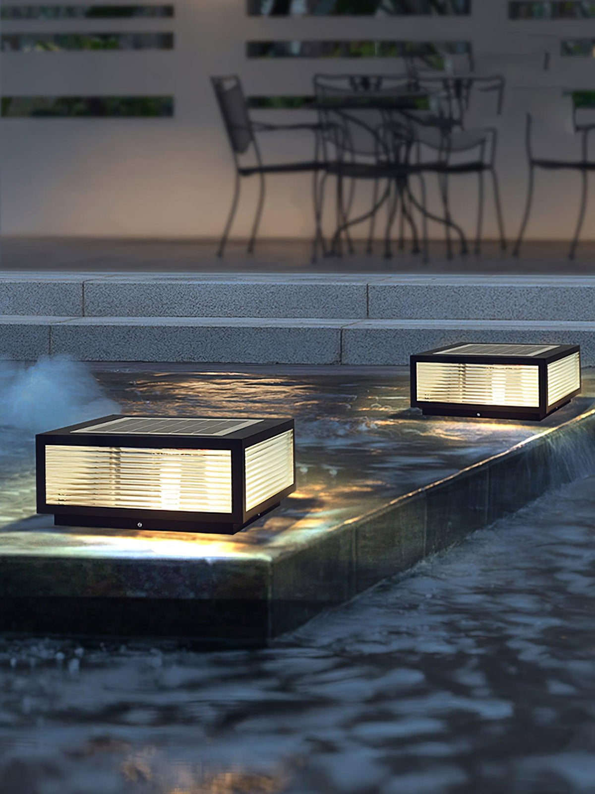 Modern Black Garden Light – Low Post Light for Patio