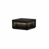Modern Grey Box Post Light – Solar Pillar Light for Gate