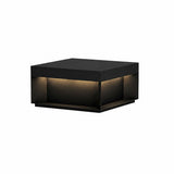 Modern Grey Box Post Light – Solar Pillar Light for Gate