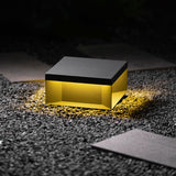 Modern Grey Box Post Light – Solar Pillar Light for Gate