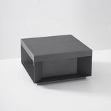 Modern Grey Box Post Light – Solar Pillar Light for Gate