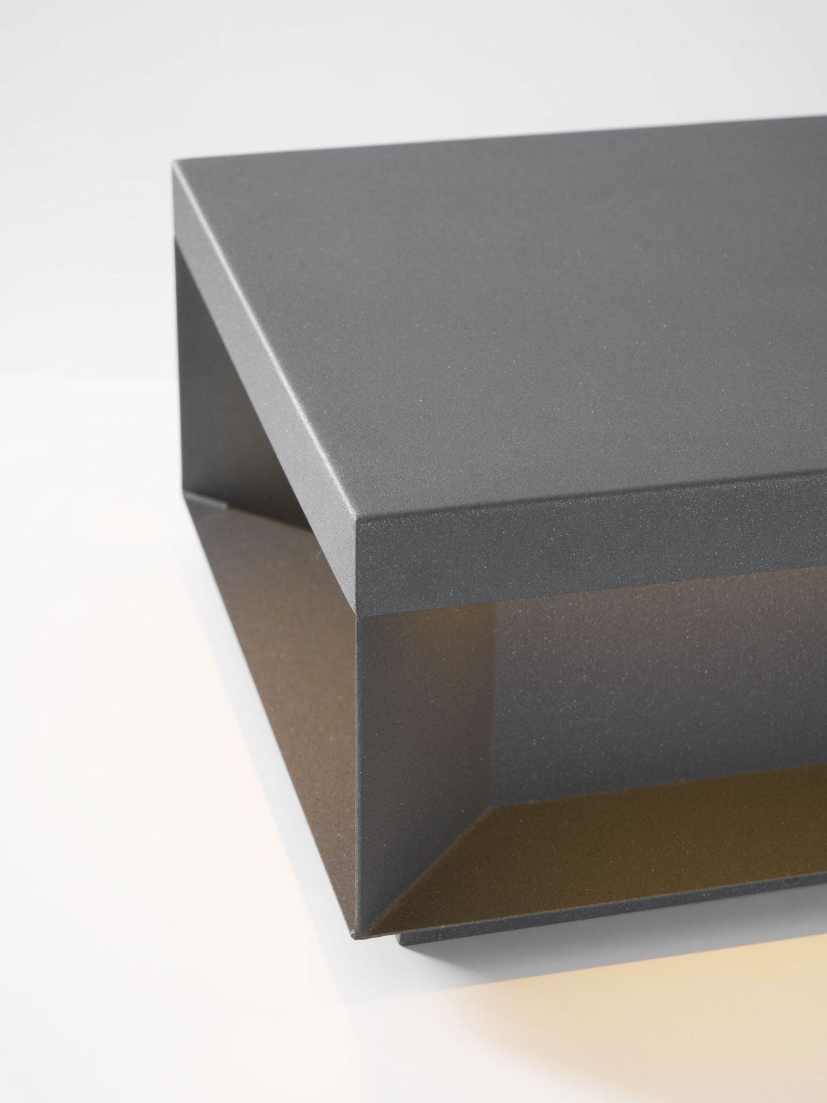 Modern Grey Box Post Light – Solar Pillar Light for Gate
