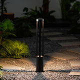Modern Black Bollard Light – Cylinder Path Light for Garden
