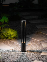 Modern Black Bollard Light – Cylinder Path Light for Garden