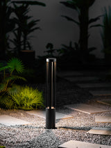 Modern Black Bollard Light – Cylinder Path Light for Garden