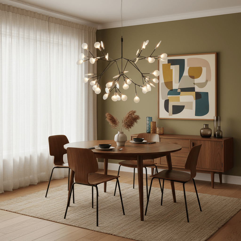 Modern Black Metal Branch Chandelier – Firefly LED