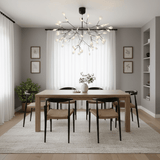 Modern Black Metal Branch Chandelier – Firefly LED