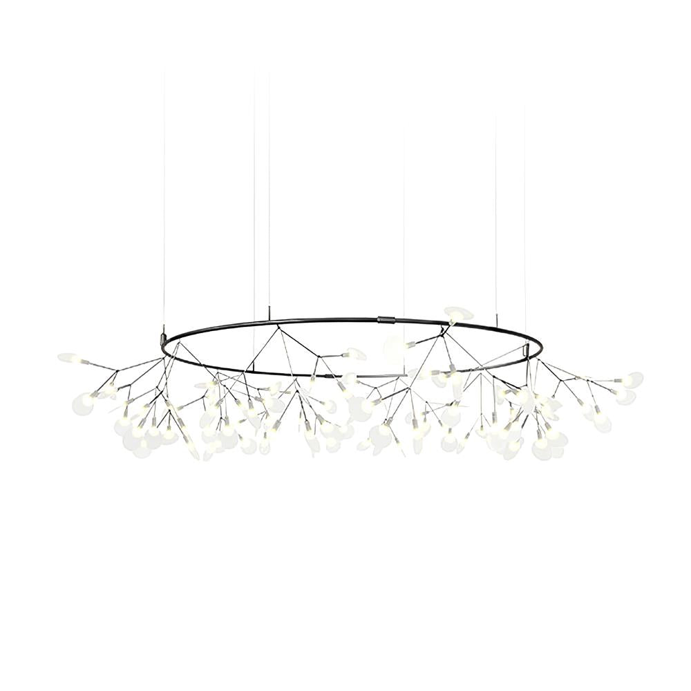 Modern Black Metal Branch Chandelier – Firefly LED