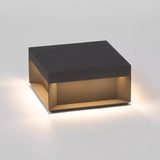 Modern Grey Box Post Light – Solar Pillar Light for Gate