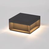 Modern Grey Box Post Light – Solar Pillar Light for Gate