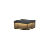 Modern Grey Box Post Light – Solar Pillar Light for Gate