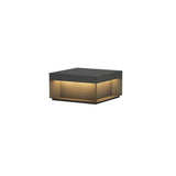 Modern Grey Box Post Light – Solar Pillar Light for Gate