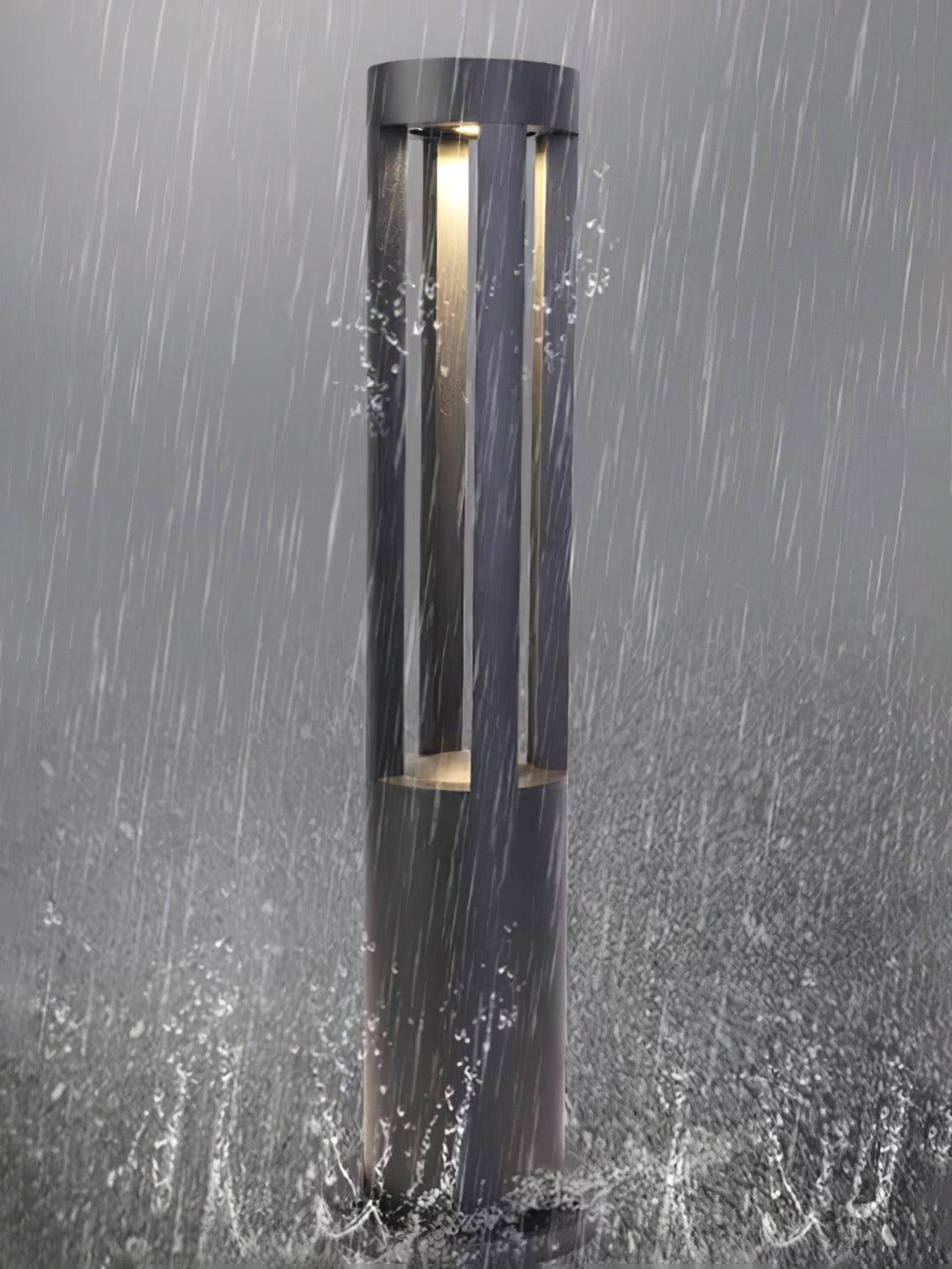 Modern Black Bollard Light – Cylinder Path Light for Garden