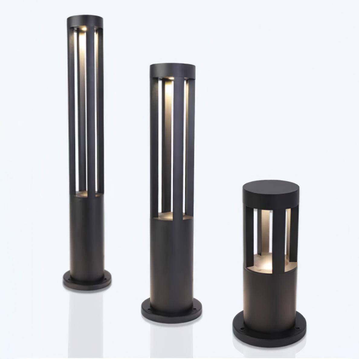 Modern Black Bollard Light – Cylinder Path Light for Garden