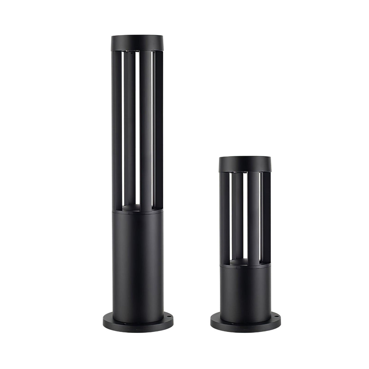 Modern Black Bollard Light – Cylinder Path Light for Garden