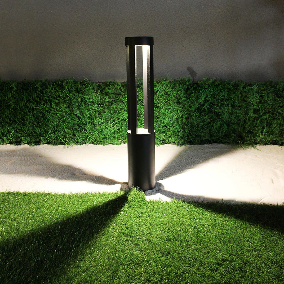 Modern Black Bollard Light – Cylinder Path Light for Garden