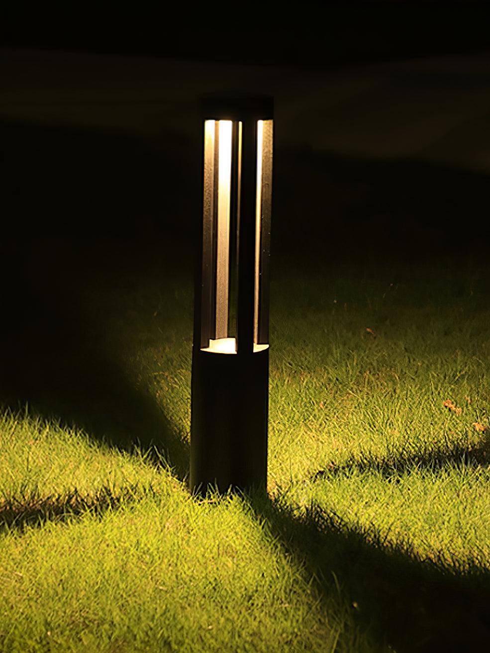 Modern Black Bollard Light – Cylinder Path Light for Garden