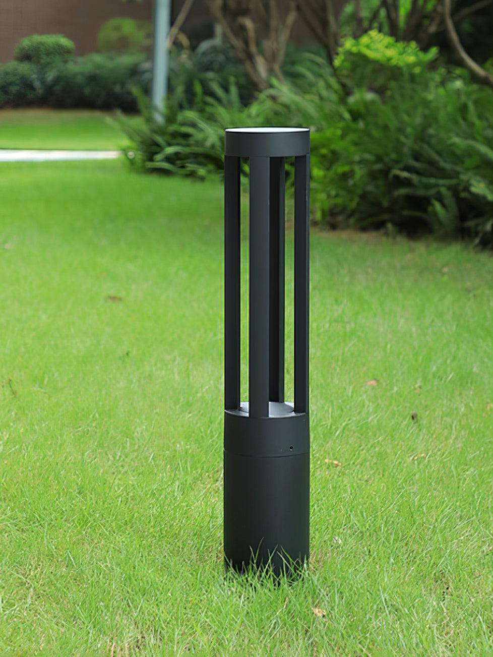 Modern Black Bollard Light – Cylinder Path Light for Garden