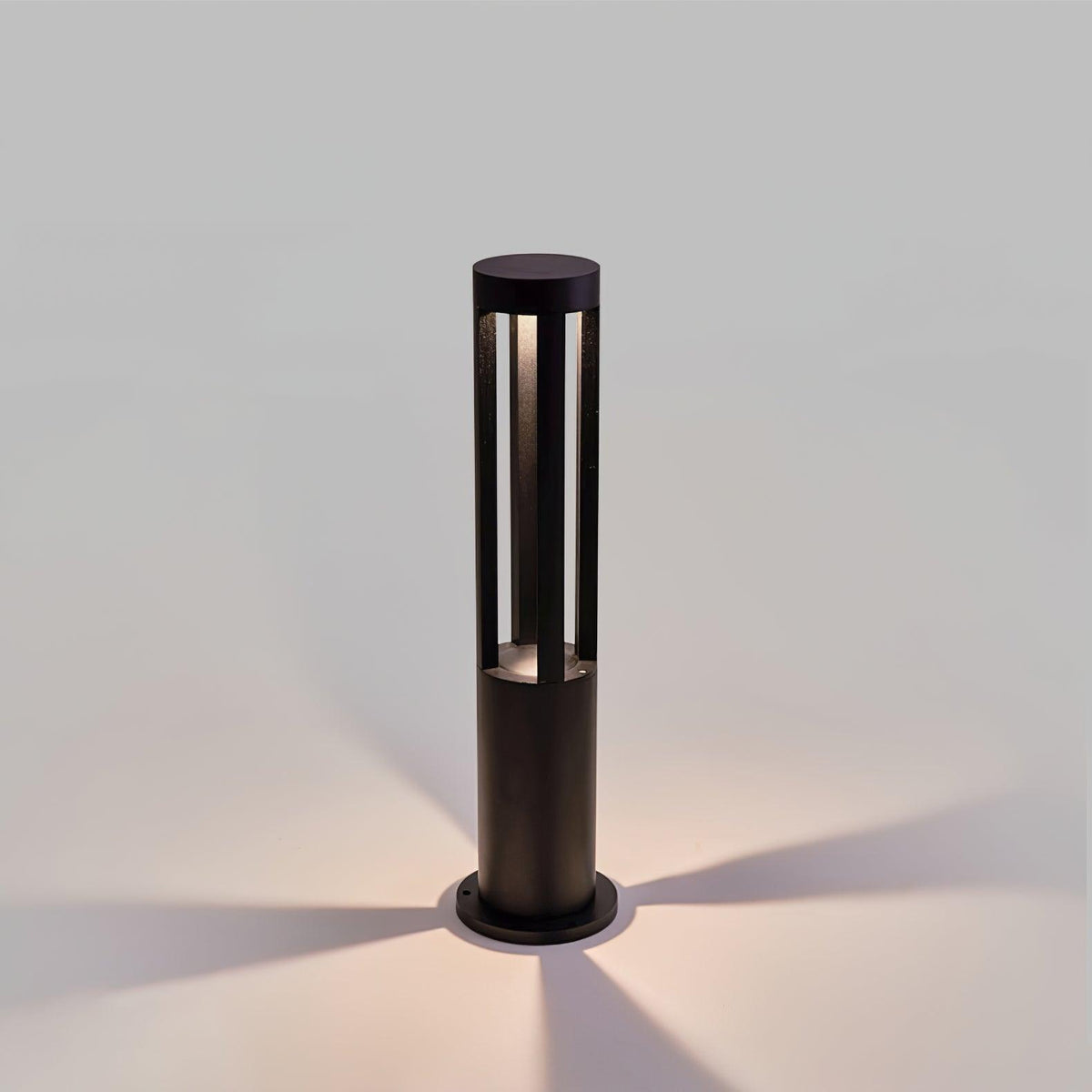 Modern Black Bollard Light – Cylinder Path Light for Garden