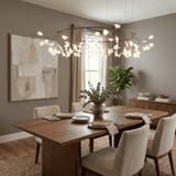 Modern Black Metal Branch Chandelier – Firefly LED