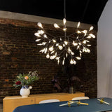 Modern Black Metal Branch Chandelier – Firefly LED