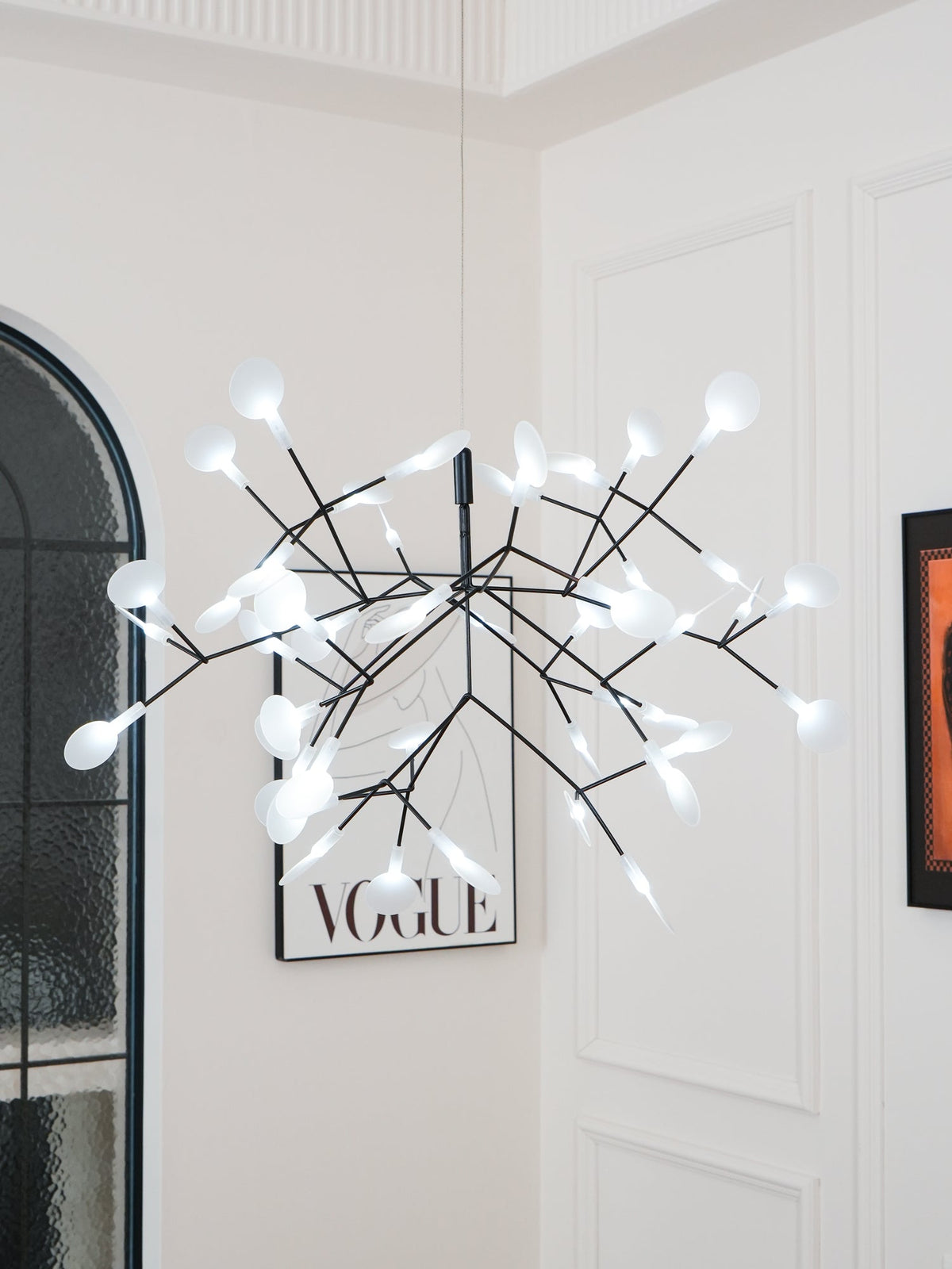 Modern Black Metal Branch Chandelier – Firefly LED