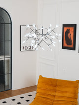 Modern Black Metal Branch Chandelier – Firefly LED