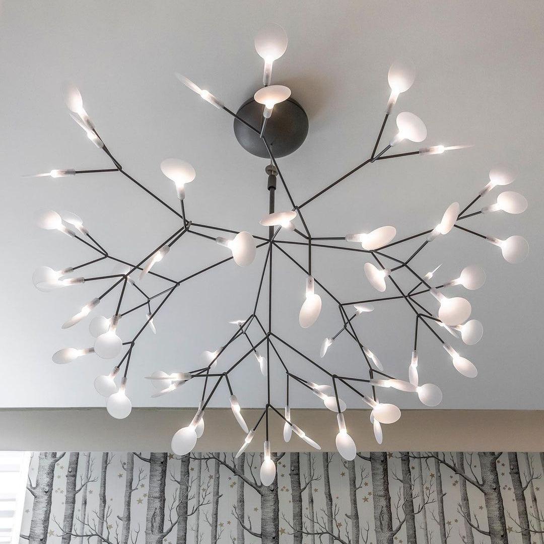Modern Black Metal Branch Chandelier – Firefly LED