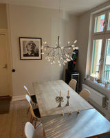 Modern Black Metal Branch Chandelier – Firefly LED
