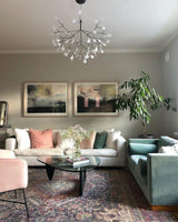 Modern Black Metal Branch Chandelier – Firefly LED
