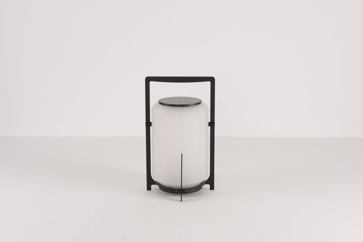 Modern Glass Lantern Table Lamp – Solar Lamp for Patio