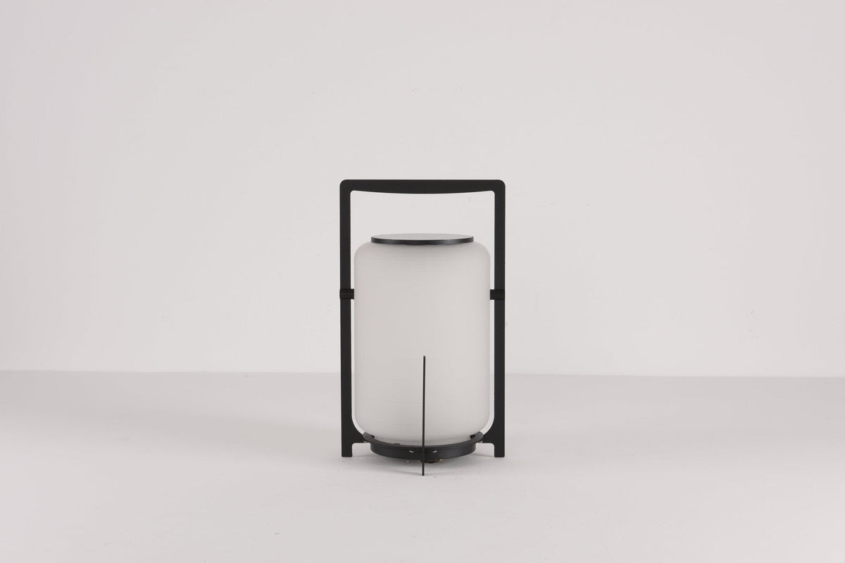 Modern Glass Lantern Table Lamp – Solar Lamp for Patio