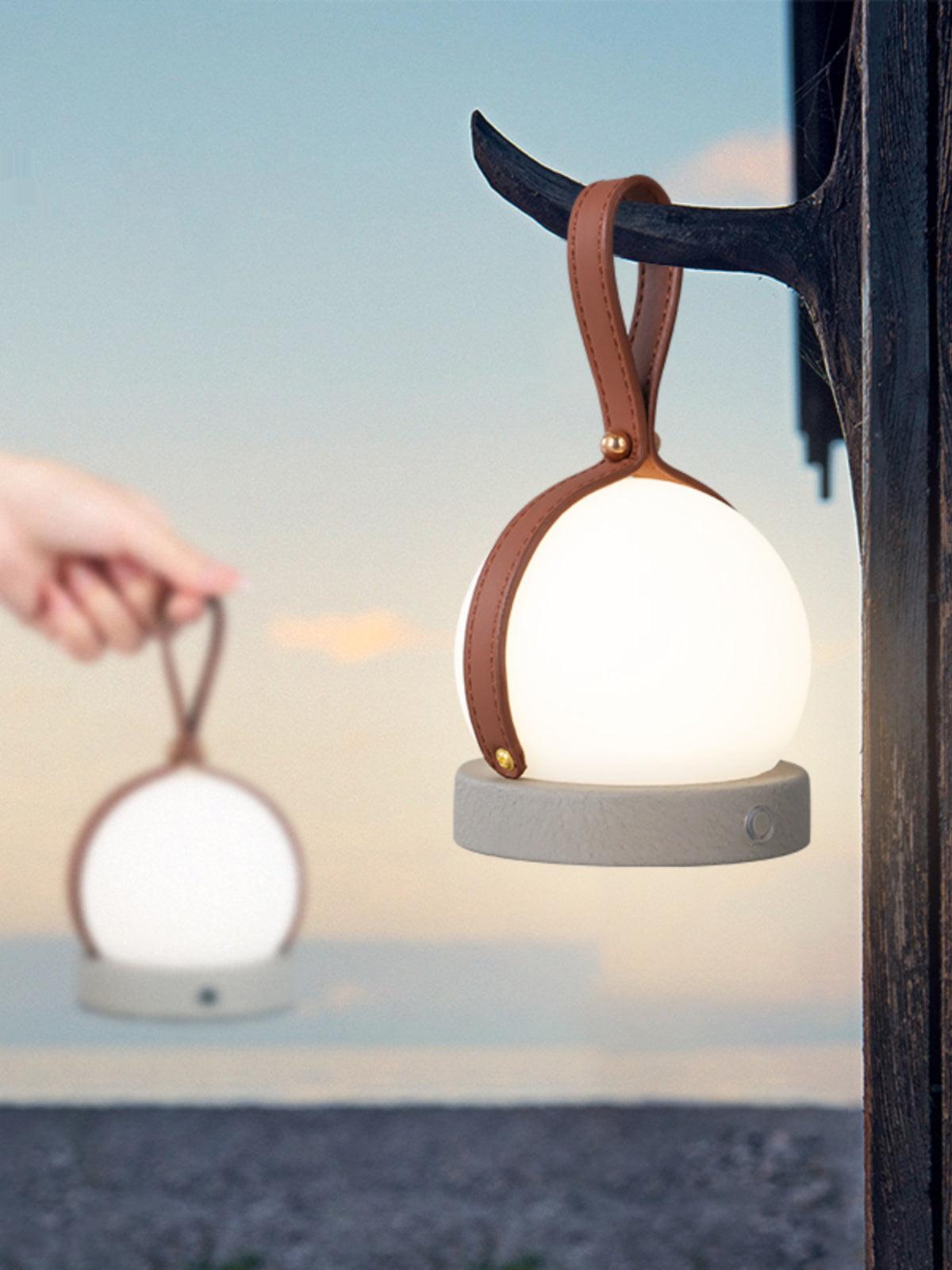 Foldwell Minimalist Grey Iron Portable Table Lamp