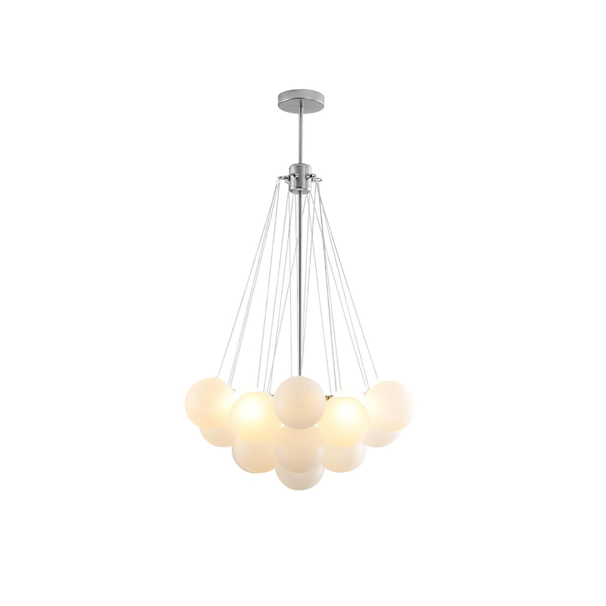 Modern Gold Glass Bubble Chandelier – Sphere Cluster