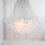 Modern Gold Glass Bubble Chandelier – Sphere Cluster