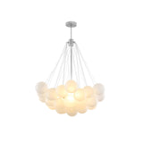 Modern Gold Glass Bubble Chandelier – Sphere Cluster