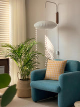 Mid-Century Walnut Bubble Sconce – Swivel Plug-In