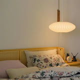 Mid-Century Walnut Bubble Sconce – Swivel Plug-In