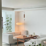 Mid-Century Walnut Bubble Sconce – Swivel Plug-In