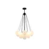 Modern Gold Glass Bubble Chandelier – Sphere Cluster