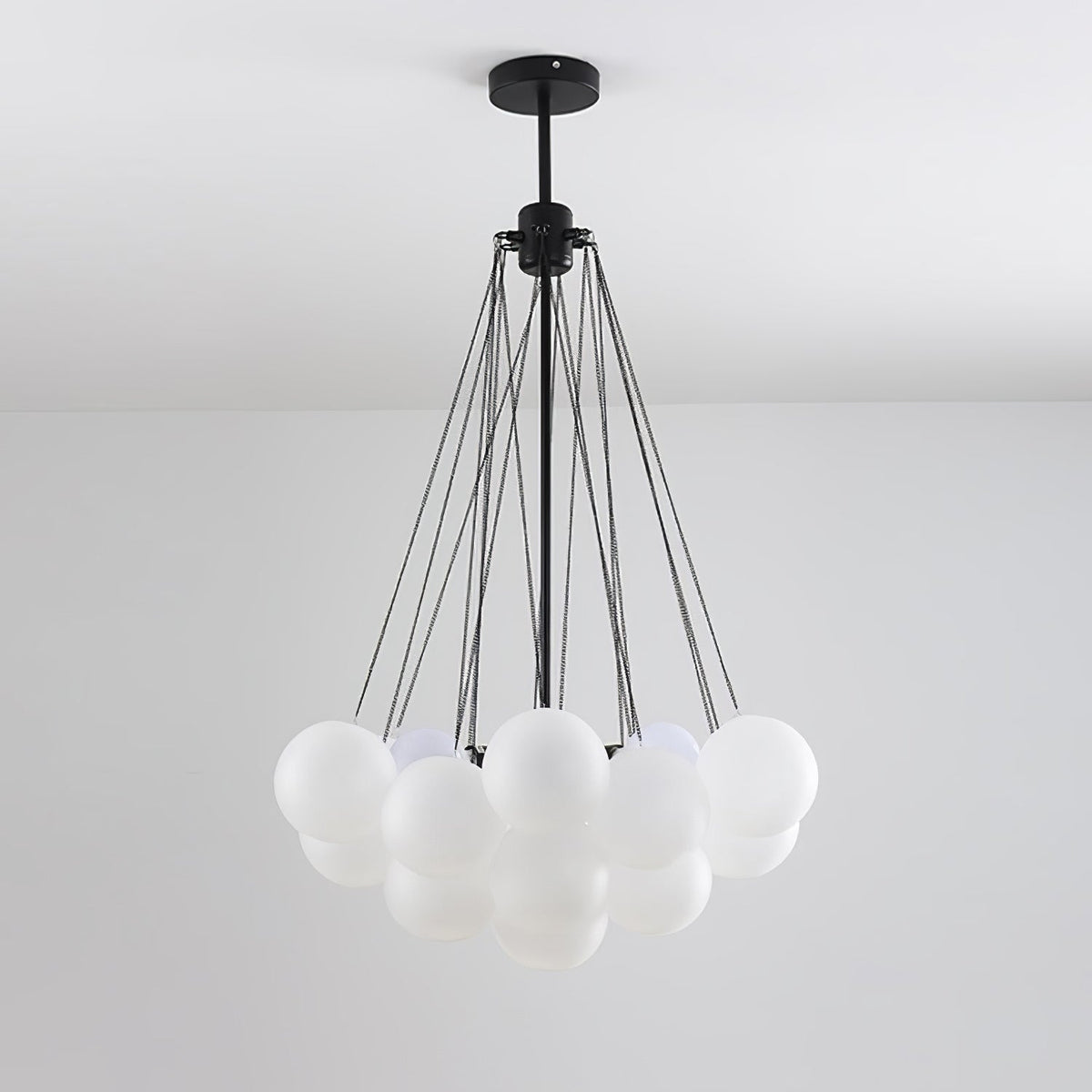 Modern Gold Glass Bubble Chandelier – Sphere Cluster