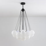 Modern Gold Glass Bubble Chandelier – Sphere Cluster